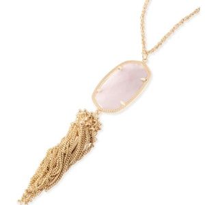 Kendra Scott Rayne Necklace (rose quartz)